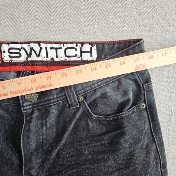 Switch Premium Denim Jeans Men's Size 34x25 Black Moto Bikercore Citywear - Picture 3 of 11